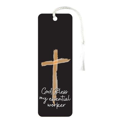 God Bless My Essential Worker Bookmark with Tassel  - 