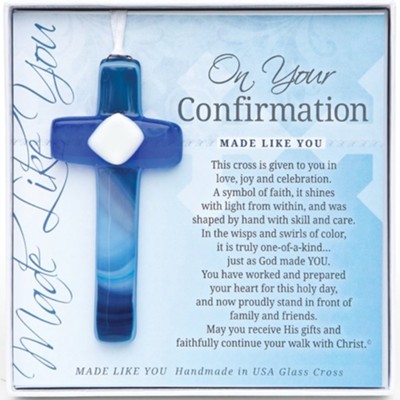 For Your Confirmation Cross Ornament, Blue  - 