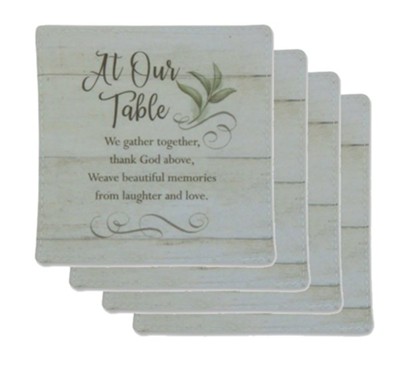 At Our Table Fabric Coaster, Set of 4  - 