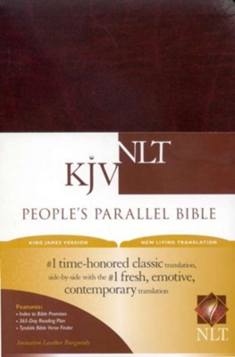 KJV/NLT People's Parallel Bible Burgundy Imitation Leather  - 