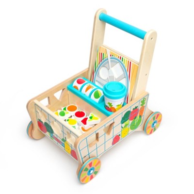 Wooden Shape Sorting Grocery Cart  - 