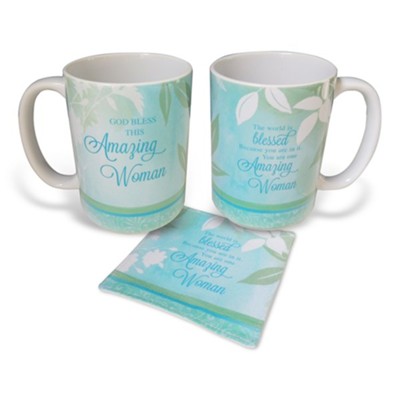 Abbey Gift Amazing Woman Ceramic Mug & Coaster Set