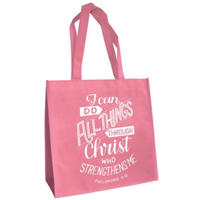 I Can Do All Things Eco-tote, Pink (Philippians 4:13) - Christianbook.com