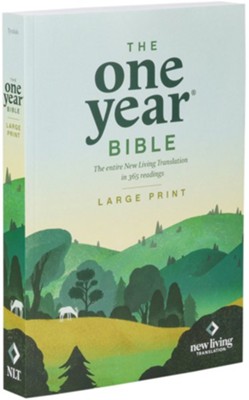 NLT One Year Premium Slimline Large Print Bible, Softcover    -     By: Virginia Dixon
