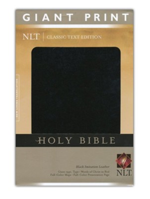 NLT Holy Bible, Giant Print, Black Imitation Leather   - 
