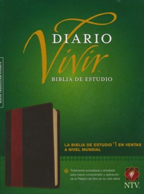 Biblia de Estudio Diario Vivir NTV, SentiPiel Cafe/Cafe Claro  (NTV Life Appl. Study Bible, Soft Leather-Look, Brown/Tan)  - 