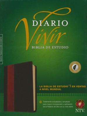 NTV Biblia de estudio del diario vivir, SentiPiel cafe/cafe claro, NTV Life Application Study Bible--soft leather-look, brown/tan (indexed)  - 