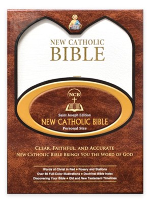 St. Joseph New Catholic Bible, Personal-size, Bonded Leather White 