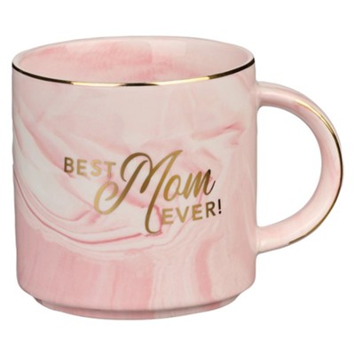 Best Mom Ever Pink Marbled Mug  - 