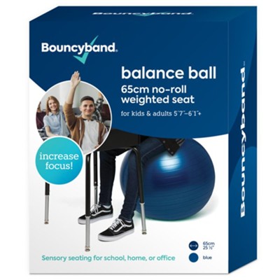 65cm Balance Ball No-Roll Weighted Seat (Blue)   - 