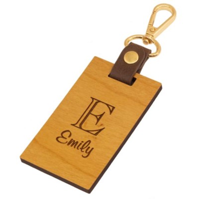 wooden luggage tags