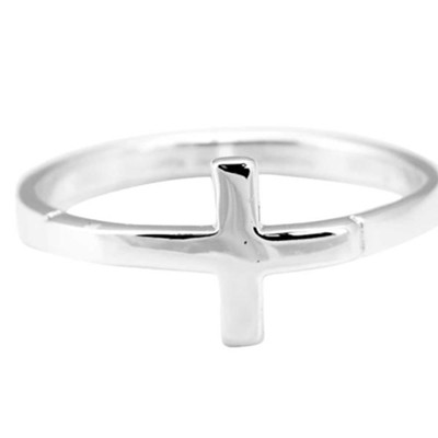 silver side cross ring