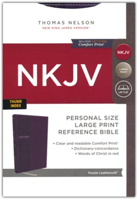 NKJV Holy Bible Personal Size Large Print Reference Bible, Comfort ...