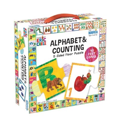Eric Carle Alphabet and Counting 2-Sided Floor Puzzle, 26 Pieces  - 