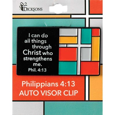 I Can Do All Things Through Christ Visor Clip  - 