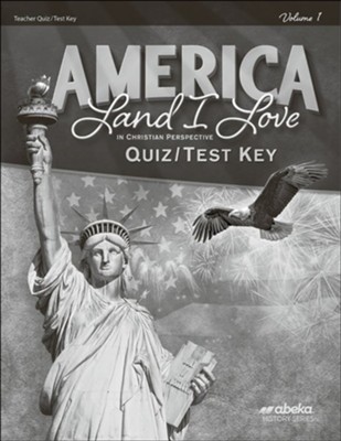 America: Land I Love Quiz/Test Key Volume 1 (Revised 4th Ed)   - 