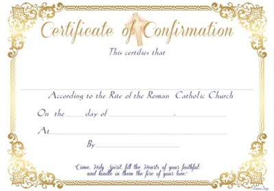 roman catholic baptism certificate template