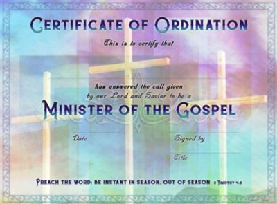 Minister Certificate Of Ordination Ii - Pdf Download [download 