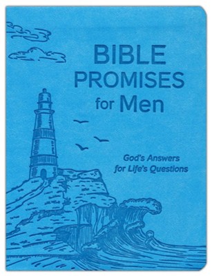 Bible Promises for Men: God's Answers for Life's  Questions--soft leather-look, blue  - 