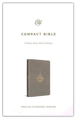 ESV Compact Bible--soft leather-look, stone with branch design - Slightly Imperfect  - 