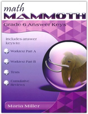 Math Mammoth Grade 6 Answer Keys: Maria Miller: 9781954358096 ...