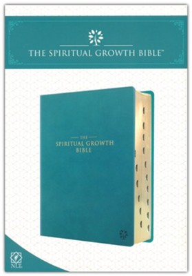 The NLT Spiritual Growth Bible Teal Faux Leather  - 