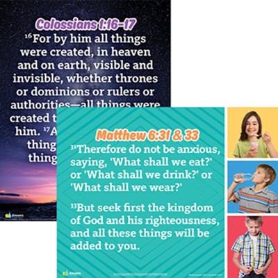 Answers Bible Curriculum Grades 2-5 Unit 15 Memory Verse Posters (2nd Edition)  - 