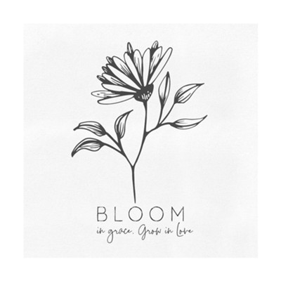 Bloom In Grace, Grow In Love, Flower, Canvas Wall Art  - 