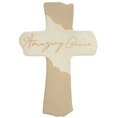 Amazing Grace Stoneware Wall Cross  -     By: Amylee Weeks
