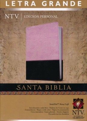 Biblia Personal Letra Gde.  NTV, SentiPiel DuoTono Rosa/Cafe  (NTV LgPt. Personal Bible, Leatherlike DuoTone Pink/Coffee)  - 