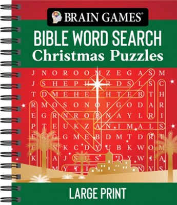 Brain Games Bible Word Search: Christmas Puzzles, Large Print    -     By: Publication International LTD
