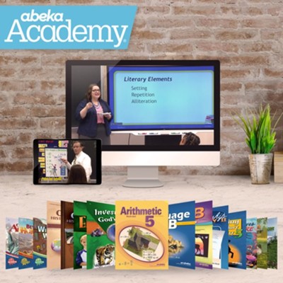 Abeka Academy Grade 5 Full Year Video & Books Enrollment (Accredited)  - 