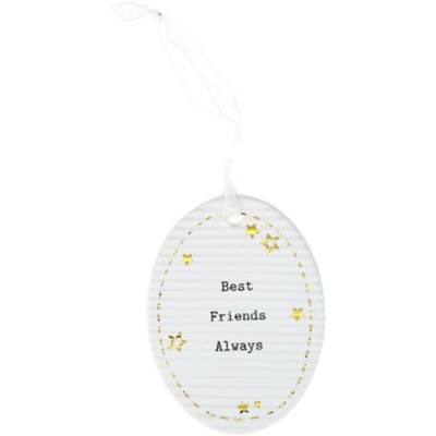 Best Friends Always Hanging Oval Ornament  - 