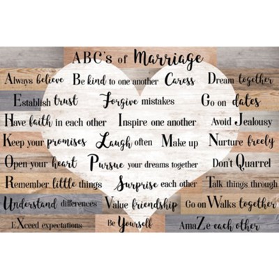 ABCs of Marriage Wall Plaque  - 