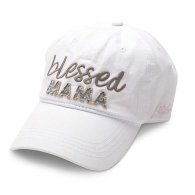 Blessed Mama Hat, White  - 