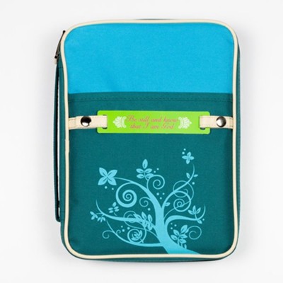 Scripture Message Tag Bible Cover, Medium, Teal  - 
