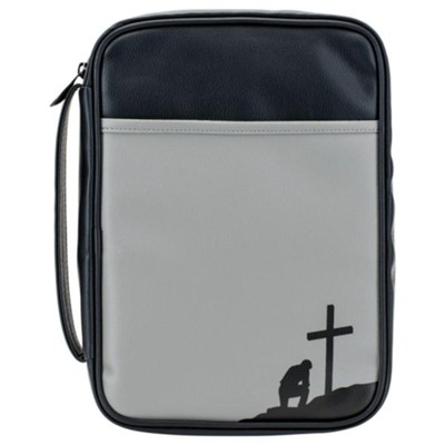 Man of God Bible Cover, Black and Grey, Large  - 