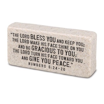 Blessed Cast Stone Scripture Block  - 