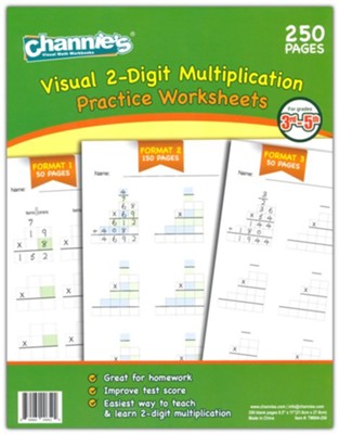 Channie's One Page A Day Triple Digit Blank Math Practice Ream of Double-Sided Pages (Pack of 125)  - 