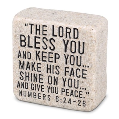 Blessings Cast Stone Scripture Stone  - 