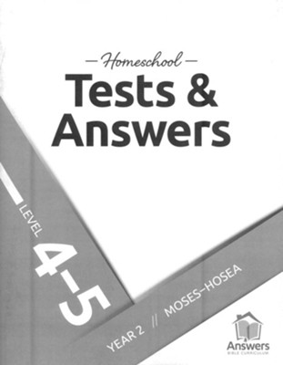 Answers Bible Curriculum: Extra 4-5 Homeschool Tests & Answers Year 2  - 