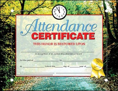 Attendance Certificate (Pack of 30)   - 