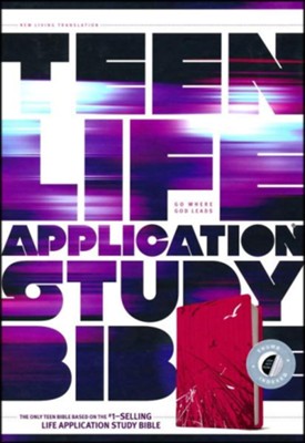 NLT Teen Life Application Study Bible, Pink Fields Indexed Leatherlike  - 