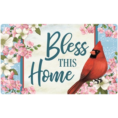 Bless This Home, Cardinal and Blossoms, Mat  - 