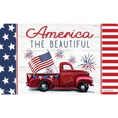 America Truck Door Mat  -     By: Elizabeth Tyndall
