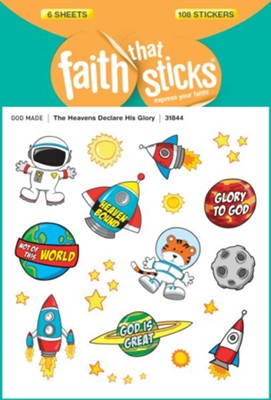 The Heavens Declare His Glory Stickers  -     By: Tyndale
