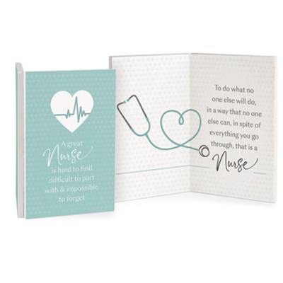 A Great Nurse Keepsake Card  - 