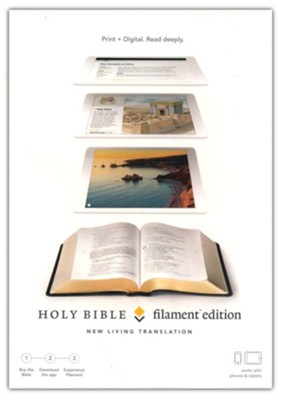 NLT Filament Bible, LeatherLike, Black  - 