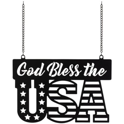 God Bless the USA Metal Garden Flag  - 