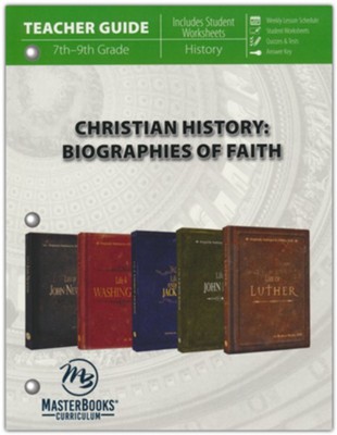 Christian History: Biographies of Faith Teacher Guide  - 